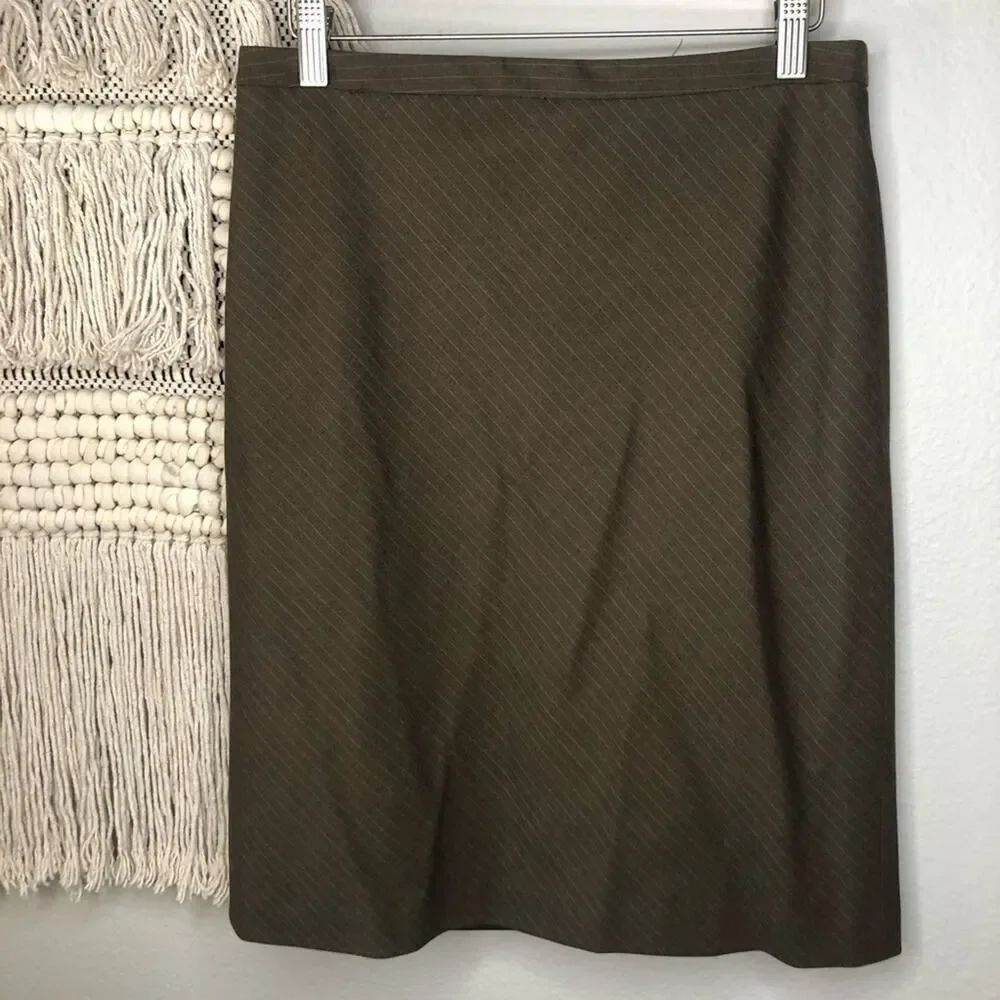 BCBG Brown Striped Skirt Size 4